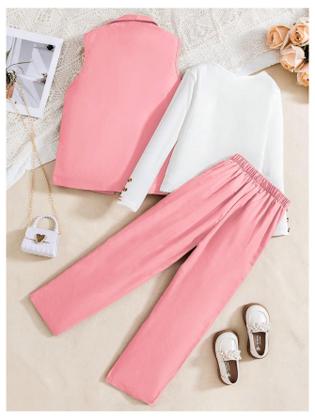 Imagem de Roupas femininas Milumia, 3 peças, manga comprida, rosa, 9 anos