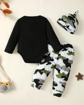 Imagem de Roupas para meninos NZRVAWS Newborn 0-3M Outfit Macacão e calças compridas