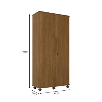 Imagem de Roupeiro com 2 Portas Solteiro Gold Amêndoa