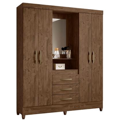 Imagem de Roupeiro com Espelho e Cômoda Volterra Freijo Off White