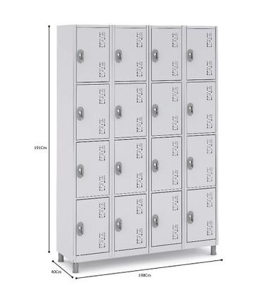 Imagem de Roupeiro de Aço 16 Portas Guarda Volumes