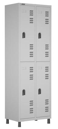 Imagem de Roupeiro de aço montável 4 vãos com pitão