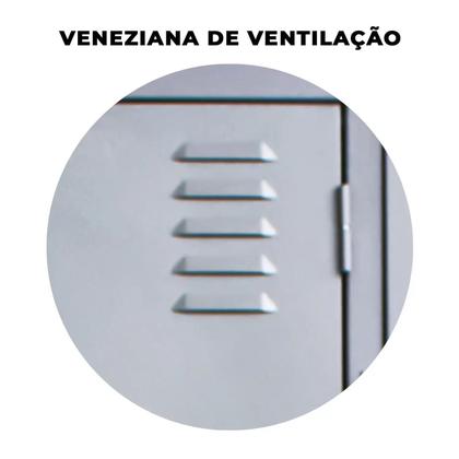 Imagem de Roupeiro de Aço Vestiário Com 16 Portas