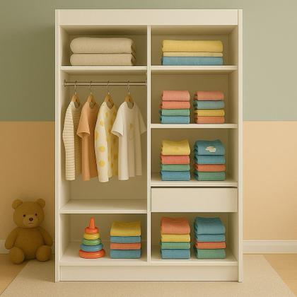 Imagem de Roupeiro E Cômoda Móveis Menezes Para Quarto Elegante Branco