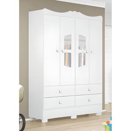 Imagem de Roupeiro Infantil Cristal New 4 Portas e 4 Gavetas Tuboarte (2022)