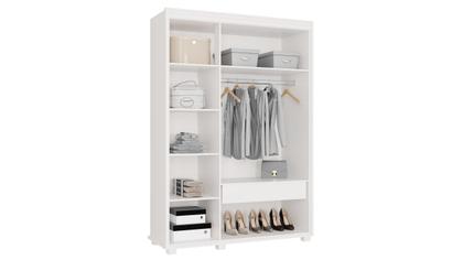 Imagem de Roupeiro Multiuso 3P MDF Estilo Classico Compacto Belize