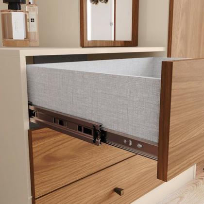 Imagem de Roupeiro Multiuso Doha 02 Portas 03 Gavetas Off White/Nature Henn