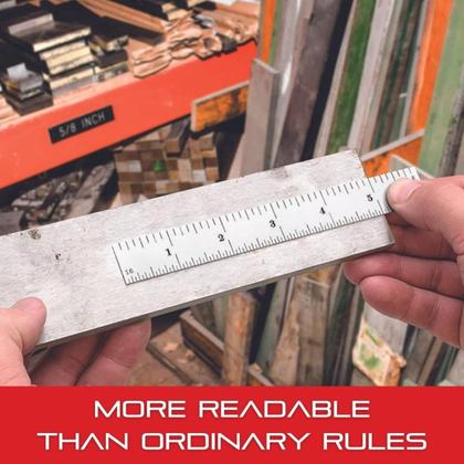 Imagem de Rule de aço Starrett C604R-6 de 6 cm com acabamento cromado acetinado