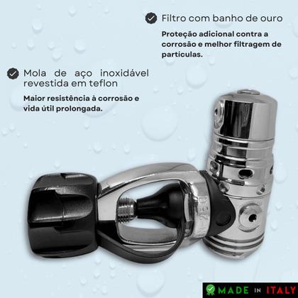 Imagem de Rx-01 Yoke Fun Dive, Regulador 1º Estagio Balanceado Para Mergulho