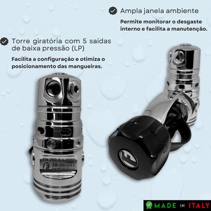 Imagem de Rx-01 Yoke Fun Dive, Regulador 1º Estagio Balanceado Para Mergulho