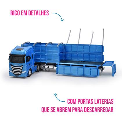 Imagem de S-Way Caminhão Graneleiro Iveco Brinquedo Infantil Carrinhos Miniatura Carreta - Usual Brinquedos