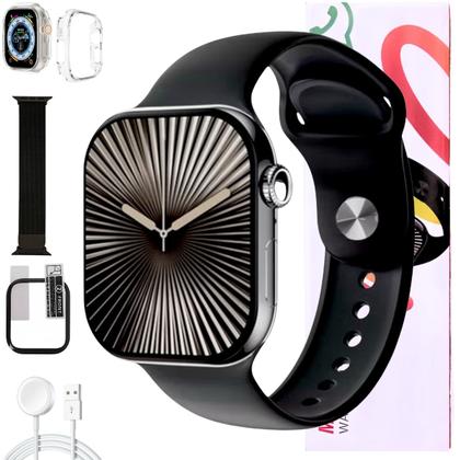 Imagem de S11 Relogio Smart Watch Original Responde Mensagens Chamadas Amoled Kit Com Pulseira Case E Pelicula