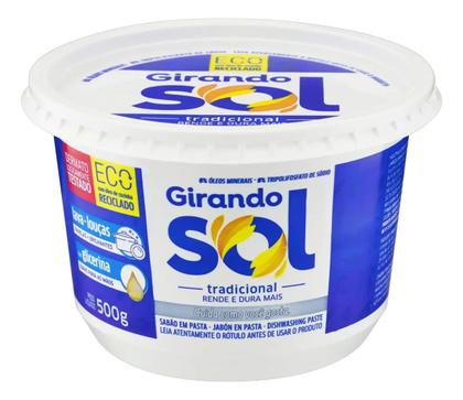 Imagem de Sabão Em Pasta Girando Sol Tradicional 500g Removedor De Manchas