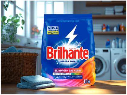 Imagem de Sabão em Pó Brilhante Limpeza Total Blindagem das Cores 1,6kg