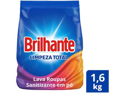 Imagem de Sabão em Pó Concentrado Brilhante Limpeza Total - 1,6kg