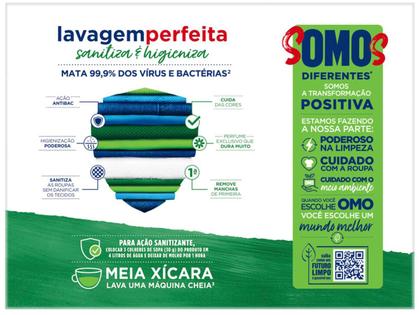 Imagem de Sabão em Pó Omo Lavagem Perfeita Sanitiza e Higieniza Concentrado 1,6kg