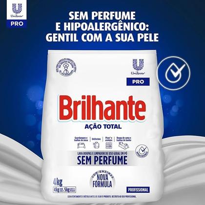 Imagem de Sabão em Pó sem perfume Brilhante 4kg
