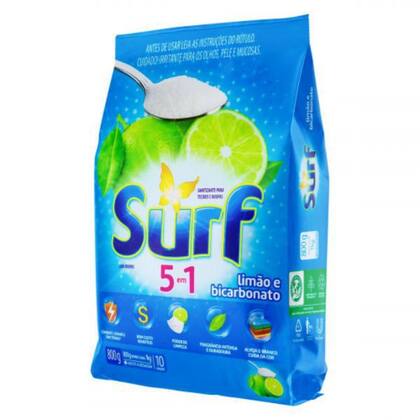 Imagem de Sabão em Pó Surf  5 em 1 limão + bicarbonato 800gr