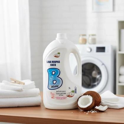 Sabão Líquido de Coco Lava Roupas Para Bebe 5 litros Barbarex - Sabão ...