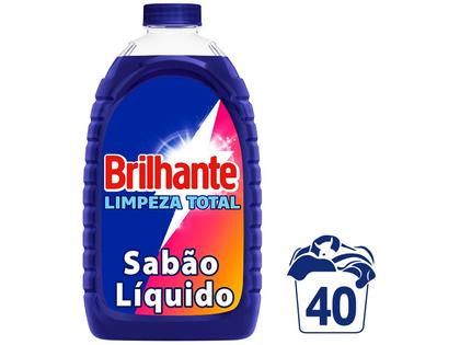 Imagem de Sabão Líquido Lava Roupas Brilhante Limpeza Total 3L