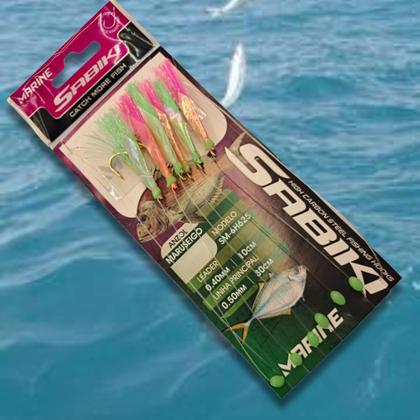 Imagem de Sabiki Verde/Rosa SM6H625 Nº18 Marine Sports