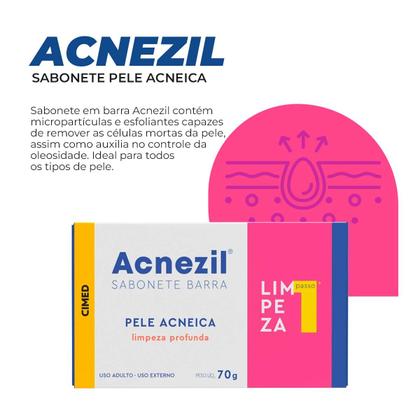 Imagem de Sabonete Acnezil  Pele Acneica Barra 70g