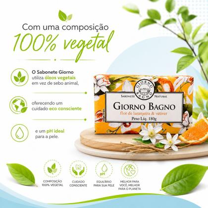 Imagem de Sabonete barra Giorno bagno flor de laranjeira e Vetiver 180g