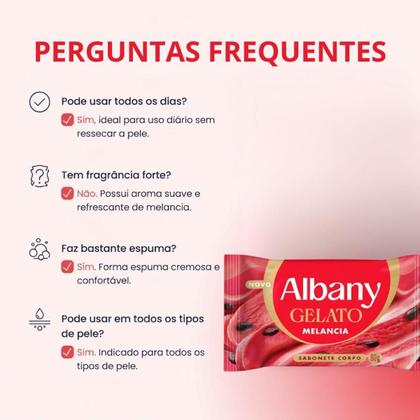 Imagem de Sabonete Corporal Em Barra Albany Gelato Melancia 80g