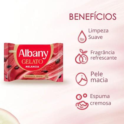 Imagem de Sabonete Corporal Em Barra Albany Gelato Melancia 80g