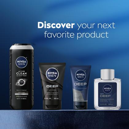 Imagem de Sabonete e esfoliante facial Nivea Men Deep Clean com carvão vegetal 75mL x3