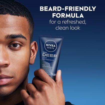 Imagem de Sabonete e esfoliante facial Nivea Men Deep Clean com carvão vegetal 75mL x3