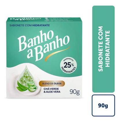 Imagem de Sabonete em Barra Chá Verde e Aloe Vera Hidratante Unissex Banho a Banho 90g