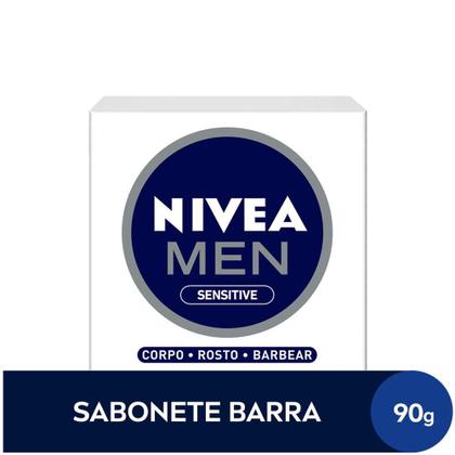 Imagem de Sabonete Em Barra Hidratante Nivea Men Sensitive 3 Em 1 90g