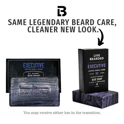 Imagem de Sabonete em barra Live Bearded All-Natural, pacote com 3 ml para homens