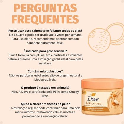 Imagem de Sabonete Esfoliante Corporal Dove Beauty Scrub Coco e Açucar Mascavo 280g
