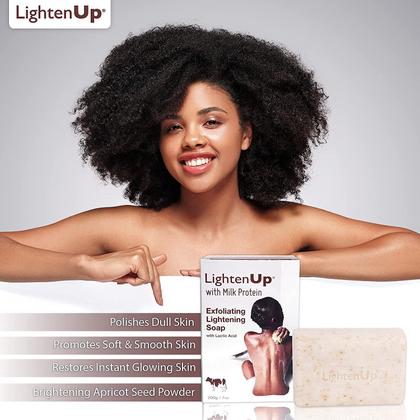 Imagem de Sabonete esfoliante OMIC Lighten-Up Lactic Acid 200g com karité