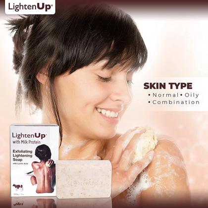 Imagem de Sabonete esfoliante OMIC Lighten-Up Lactic Acid 200g com karité