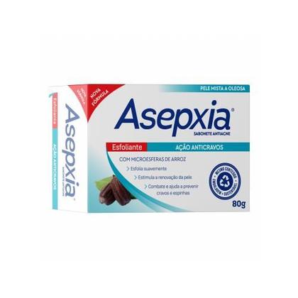 Imagem de Sabonete Facial Em Barra Esfoliante Antiacne 80g - Asepxia