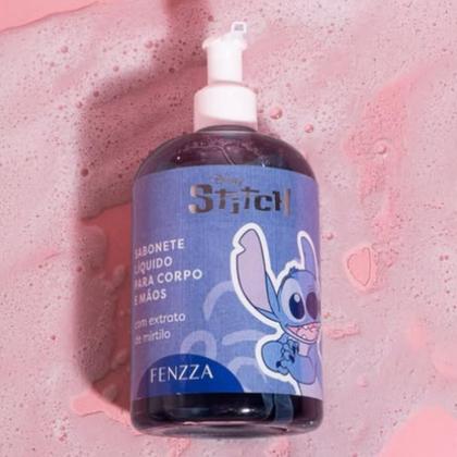 Imagem de Sabonete Liquido Corpo Pantenol Aloe Vera Stitch 250ml Azul