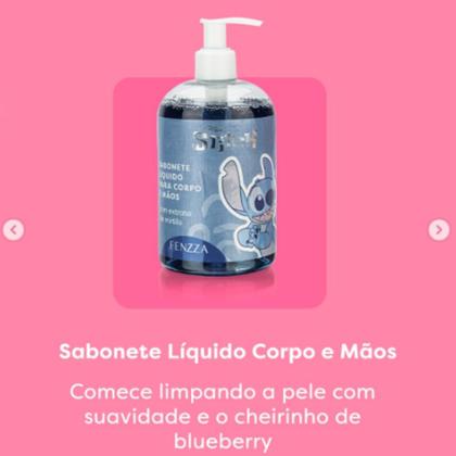 Imagem de Sabonete Liquido Corpo Pantenol Aloe Vera Stitch 250ml Azul