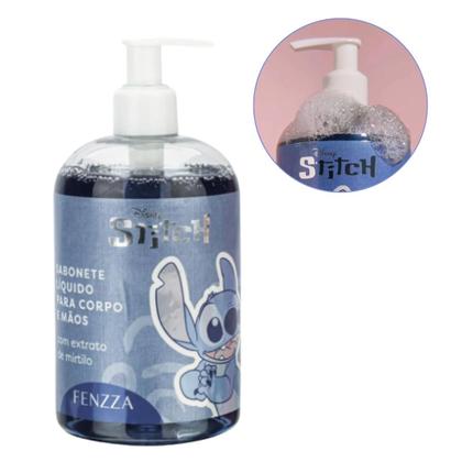 Imagem de Sabonete Liquido Corpo Pantenol Aloe Vera Stitch 250ml Azul