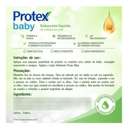 Imagem de Sabonete Líquido Da Cabeça Aos Pés Protex Baby Sachê 380ml