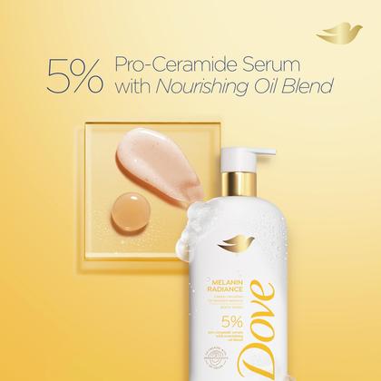 Imagem de Sabonete líquido Dove Melanin Radiance Nutre com pró-ceramida 5%