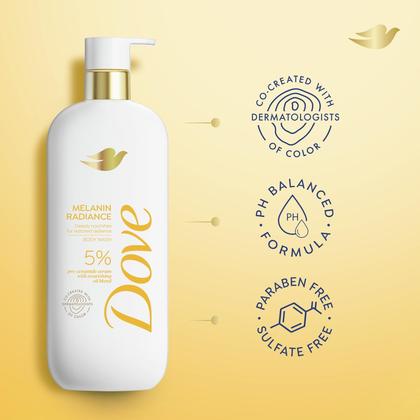 Imagem de Sabonete líquido Dove Melanin Radiance Nutre com pró-ceramida 5%