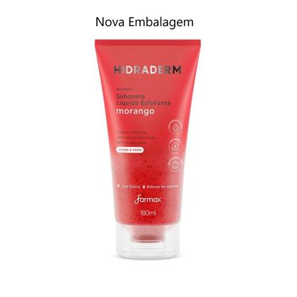 Imagem de Sabonete Líquido Esfoliante Hidraderm Morango 180ml - Farmax
