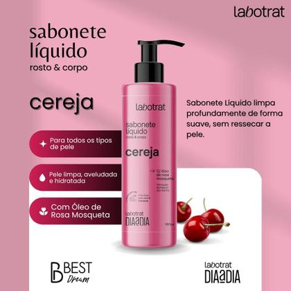 Imagem de Sabonete Liquido Facial E Corpo Cheiro de Fruta Pele Perfumada Labotrat Dia A Dia 190ml  Escolha