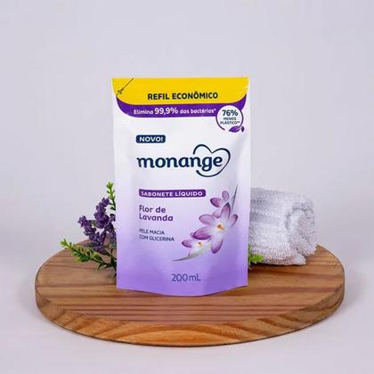 Imagem de Sabonete Líquido Flor De Lavanda Pele Macia Com Glicerina Refil 200ml Monange