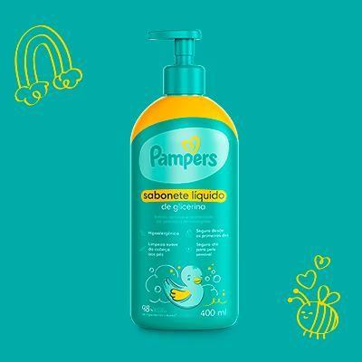 Imagem de Sabonete Líquido Infantil de Glicerina Pampers 400ml - Hipoalergênico e pH Balanceado