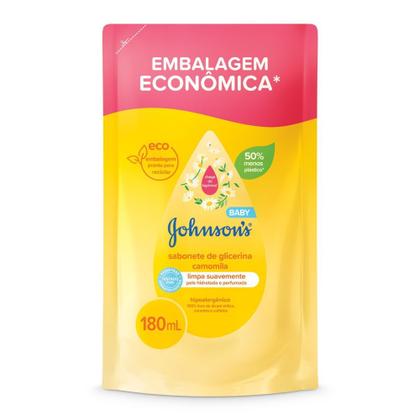 Imagem de Sabonete Líquido Johnson Baby Refil Camomila Glicerina 180ml
