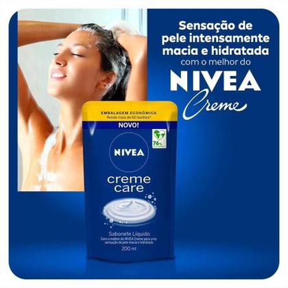 Imagem de SABONETE LÍQUIDO NIVEA CREME CARE REFIL 200ML - Hidratação e Maciez